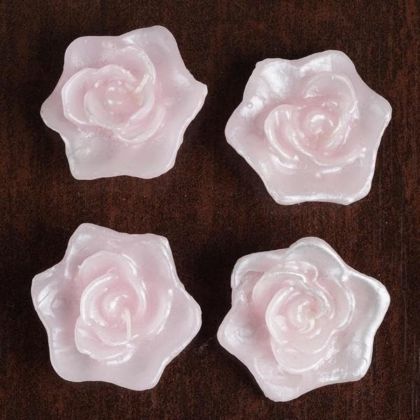 Weddings Parties and Gift 4 Pink Wedding Roses Flowers Floating Candles Party Event Centerpieces Supplies vngift4502