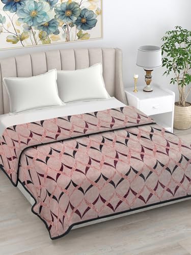 FABINALIV Multicolor Geometric 290 GSM Ultra Soft Double Bed AC Blanket (FLBK-1001-Multi)