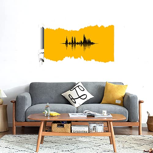 GADGETS WRAP Printed Wall Decal Sticker Scratched Paper Style Wall Decal (90cm x 50cm) - Island (2)