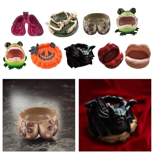 Ashtray Statue Office Unique Collectible Tabletop Crafts Figurine Decoration 14x10.5 cm Lung Shape|Home & Garden |1 Creative Ashtray Sculpture