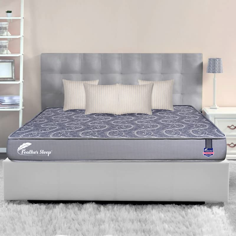 Feather Sleep Sleepy up Orthopedic Mattress Charcoal Dual Side Hard and Soft 3- Layer High Density Softy & Topper+Responsive (72x30x5 inch) Single Bed | High Density (HD) Foam