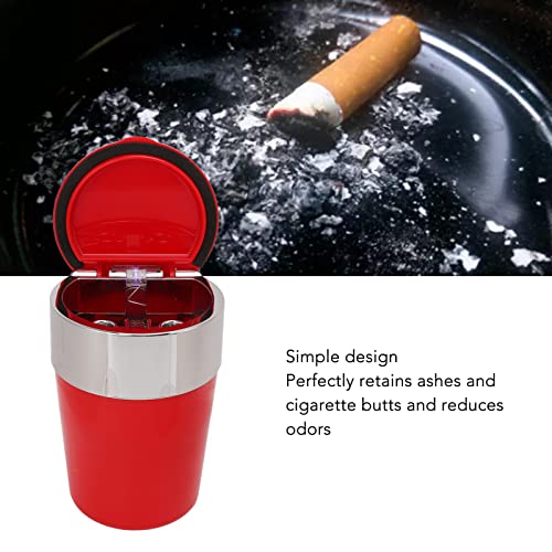 Windproof Ashtray, Outdoor Ashtray Windproof Rain Proof ABS Stainless Steel for Party (Red)