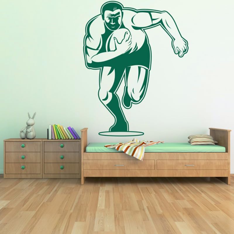 GADGETS WRAP Wall Decal Vinyl Sticker Rugby Player for Office Home Wall Decoration