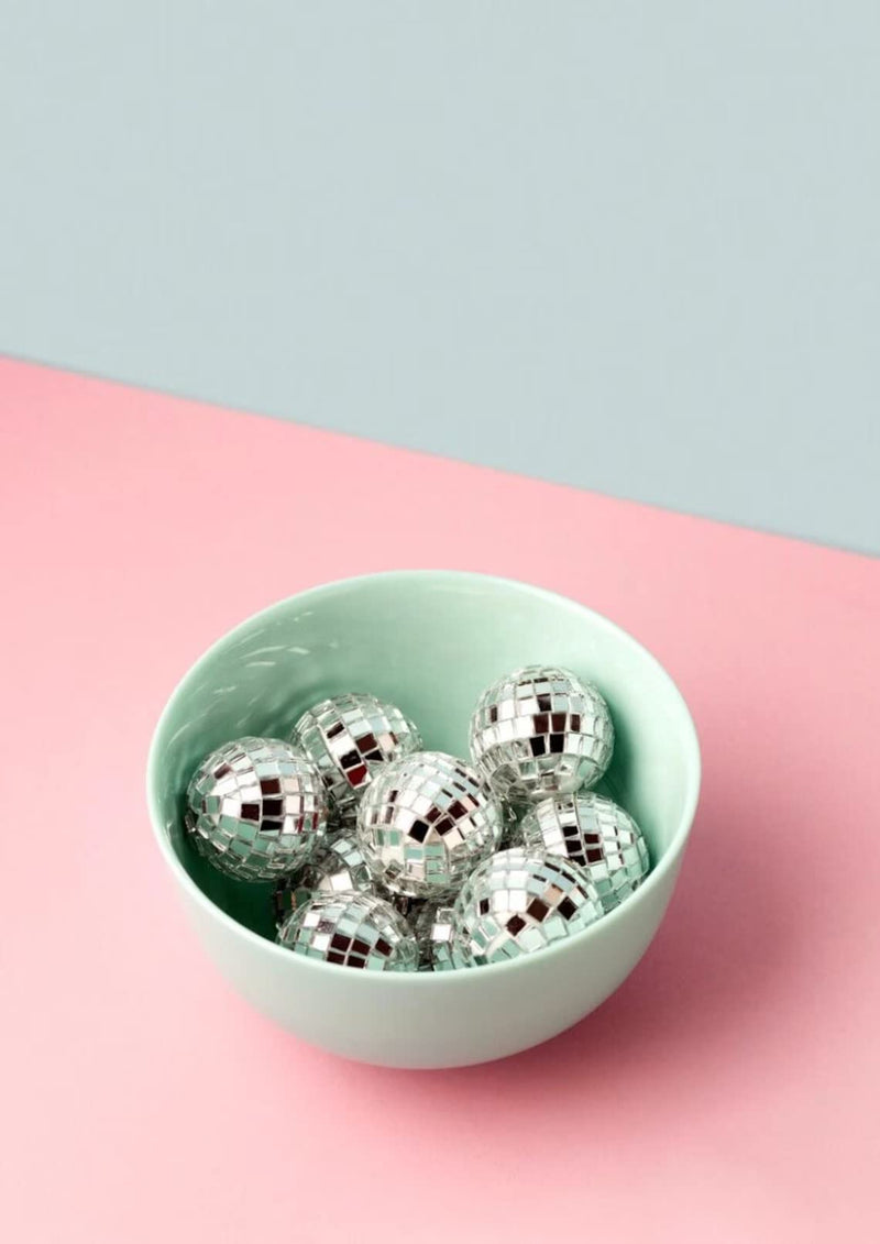 Disco Delights: 12-Piece Set of 1.2 Inch Mirror Disco Balls - Sparkling Fun for Party Decorations and Events!