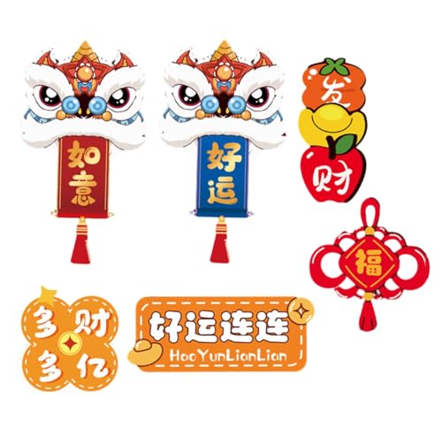 ATORSE® 6x Chinese New Year Refrigerator Magnets Refrigerator Stickers for Kitchen