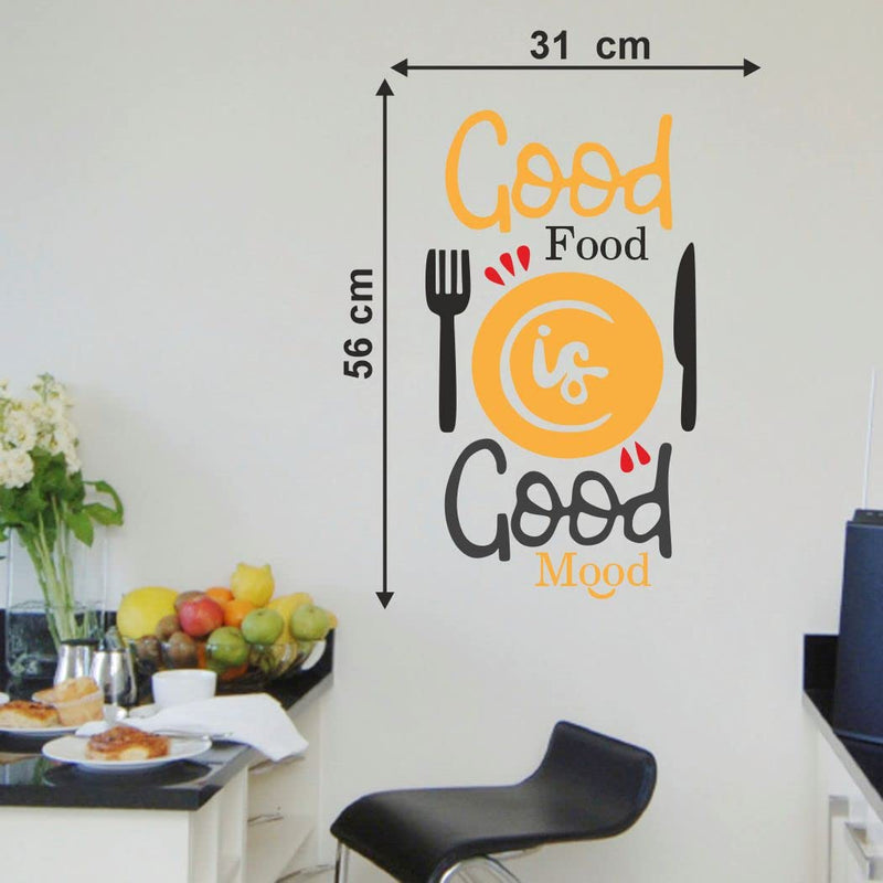 Art's Cafe Good Food Kitchen Design Wall Sticker Size - (31 * 56) cm