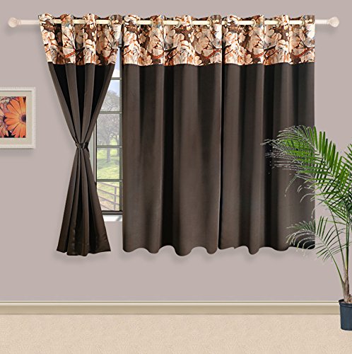 Swayam Blackout Window Curtain Set 1 for Bedroom, Guest Room - Thermal Insulator, Comes with Readymade Eyelets, Triple Layer Weave (5Ft) Noise Dampener, Machine Washable -