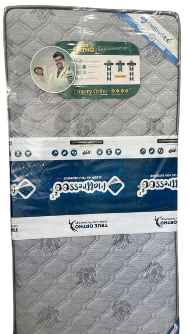 MATTRESS00ZZ Orthopedic Dual Comfort 5 inch Single PU Foam Mattress (L x Wx H: 72 inch x 35 inch x 5 inch) (White)