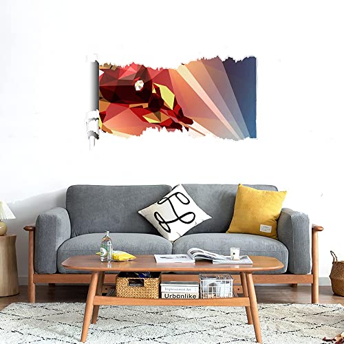 GADGETS WRAP Printed Wall Decal Sticker Scratched Paper Style Wall Decal (90cm x 50cm) - Diagonal Iron Man