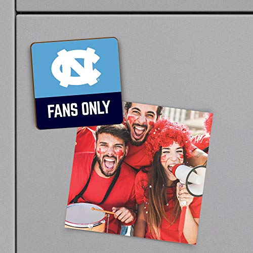 University of North Carolina Fans Only 2.75 x 2.75 MDF Wood Refrigerator Magnet