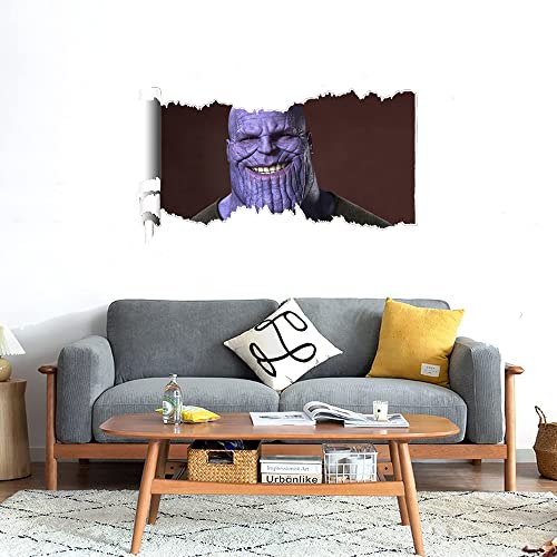 GADGETS WRAP Printed Wall Decal Sticker Scratched Paper Style Wall Decal (90cm x 50cm) - Thanos Smiling