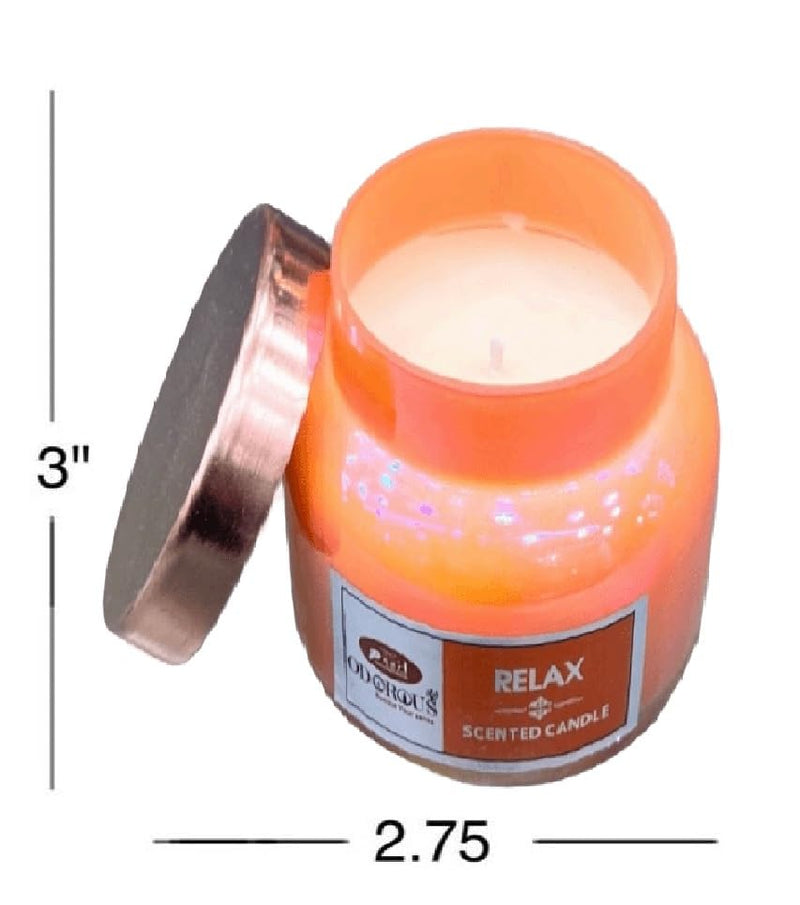 The Decor Affair 1 Pcs Relax Fragrance Artisanal Handcrafted Glass Tealight Candle for a Tranquil Atmosphere | Handcrafted Glass Tea Light Illumination