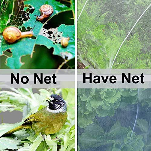 Anaya Mosquito Net 4'x20' Mosquito Insect Bug Screen Netting, Garden Netting Barrier Protect Vegetables Fruits Flowers Plants, White (NEW-DIV-070)