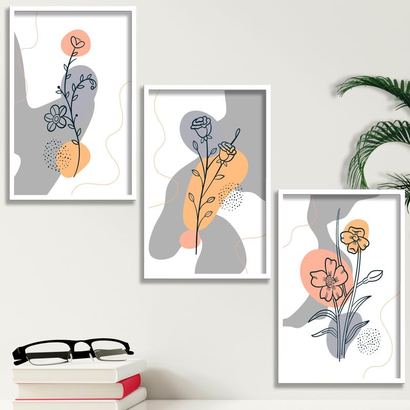 SAF paintings Set of 3 Modern Boho Art Wall Painting For Home And Office ol-COMBO-2055-K3