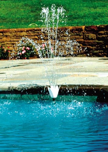 23-Inch Blue Adjustable Wall Flower Water Fountain for Swimming Pools