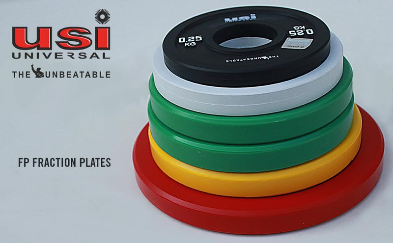 USI UNIVERSAL Weight Plates, FP 2.5Kg Fraction Olympic Weight Plates For Home Gym, Steel & PVC Constructions, Olympic Hole 51mm, Ideal For Cross Training, Weight Lifting