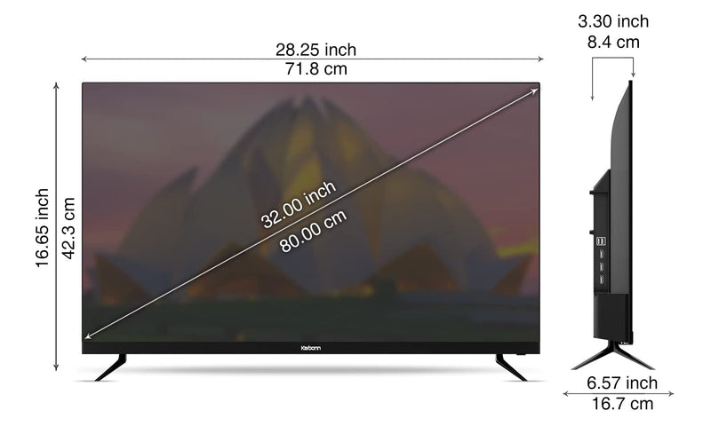 Karbonn 80 cm (32 inches) Kohinoor Series HD Ready Smart A+ LED Google TV KJSW32GSHD (Black)