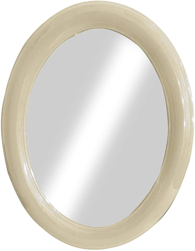 Confidence Off White Light Weighted Oval Shape Mirror Perfect for Wall Hanging