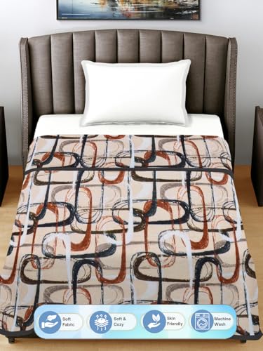 FABINALIV Multicolor Abstract 230 GSM Ultra Soft Single Bed AC Blanket (FLSBK-1004-Multi)