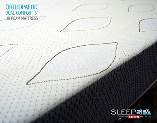 SLEEPSPA Dual Comfort -Hard and Soft-with Soft Comfort Cubes and Rebotech 5 Inch Queen Size High Resilience (HR) Foam Mattress | 7 Years Warranty (LxW: 78X60X5)