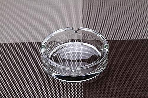 YZM Crystaline Shine Glass Smoking Ashtray Home Office Tabletop Decoration 4.2" Dia, (Flower Ashtray)