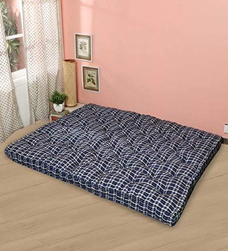 IRA Furniture Cotton gadda Single Bed 72 X48 X 4 inches Blue