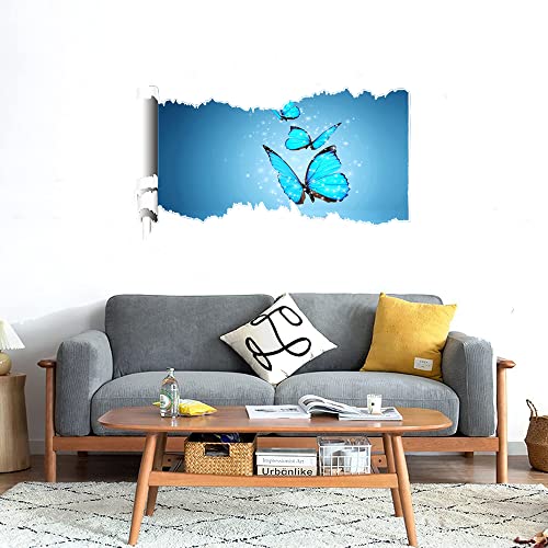 GADGETS WRAP Printed Wall Decal Sticker Scratched Paper Style Wall Decal (90cm x 50cm) - Sparkle Butterfly