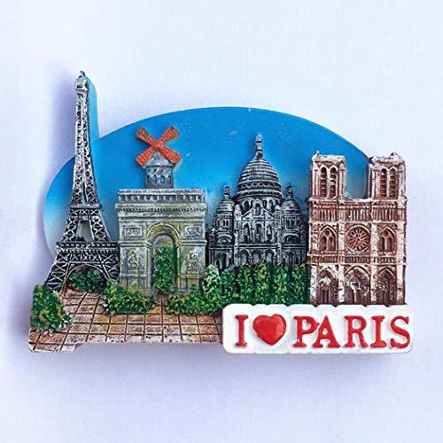 Wowobjects® Refrigerator Magnet Fashion I Love Paris Travel Fridge Magnet Fridge Decoration