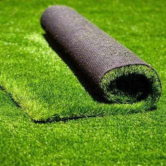 Artificial Grass Turf Mat Green Synthetic Carpet Fake Lawns Landscape Garden, Home, Balcony, Terrace Natural Green (6.6X20 Feet)