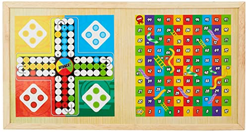 Amazon Brand - Jam & Honey 3-in-1 Fastest Finger First | Ludo, Snakes & Ladders | Double Sided