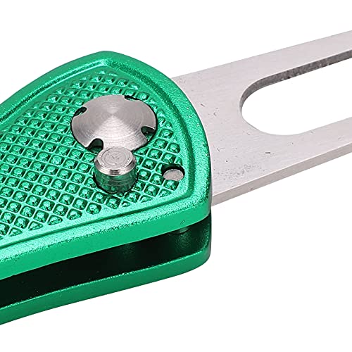 Green Fork, Great Rust‑Resistant Divot Repair Tool for Repair Courses(Green)