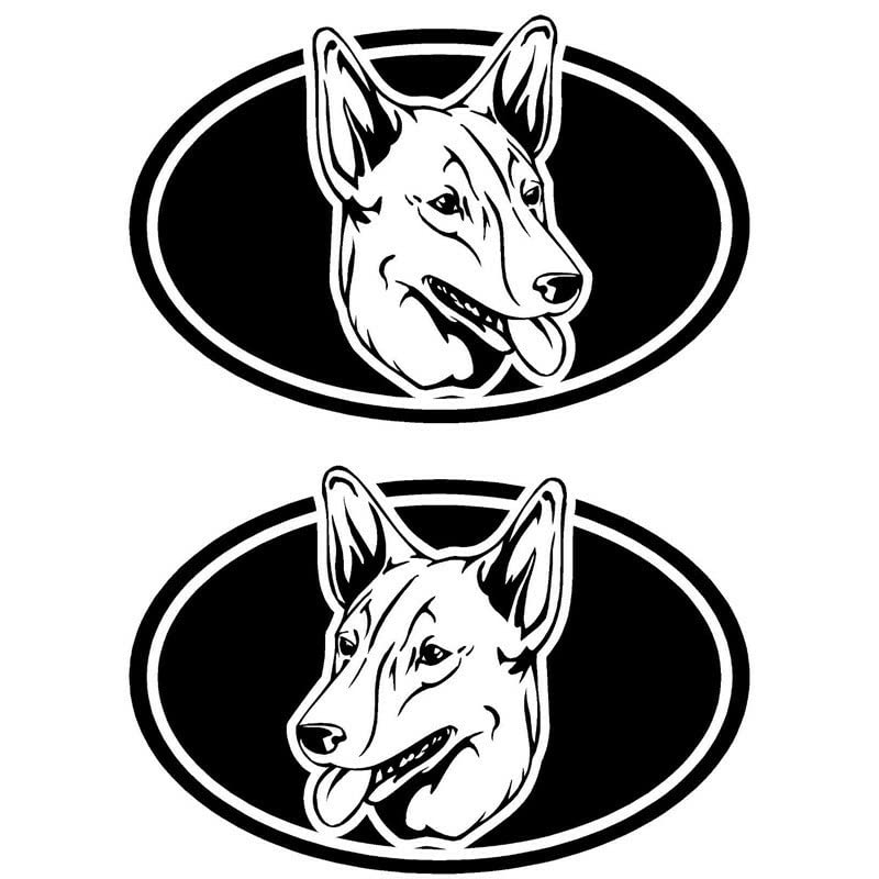 GADGETS WRAP Vinyl Wall Decal Sticker 1Pair Australian KELPIE Dog Funny Car Sticker