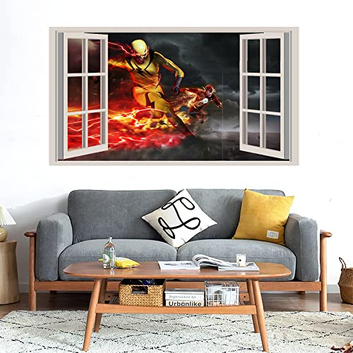 GADGETS WRAP Printed Wall Decal Sticker Fake Window Style Decal (90cm x 50cm) - Two Runners