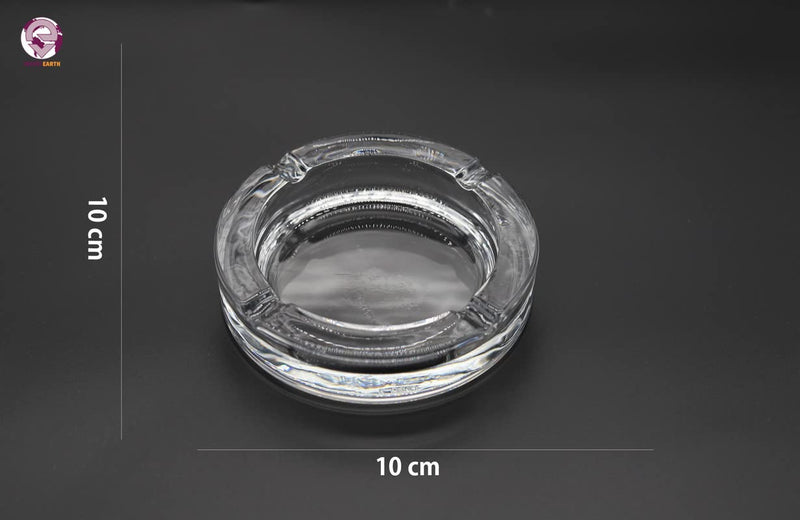 VELVETEARTH® Classic Crystal Quality Heavy Glass Table Top Ash Tray Indoor Outdoor Home Décor,Design-9