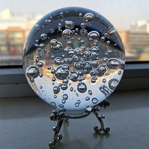 Crystal Glass Marbles Water Fountain Bubble Ball feng Shui Decorative Glass Balls Home Indoor Water Fountain Figurines (60mm)