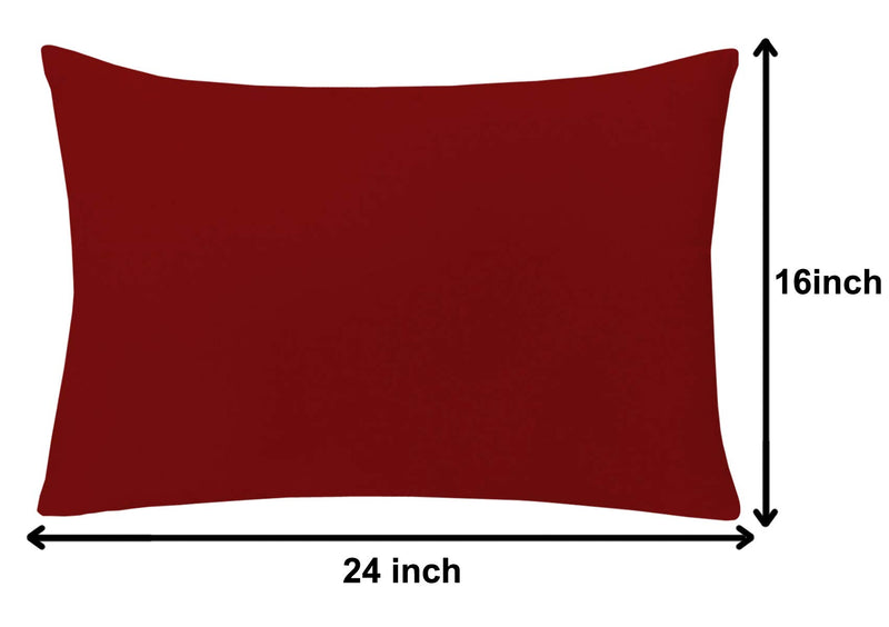 Heart Home uxurious Microfibre Pillow Filler|Soft & Fluffy Pillow|Washable & Odorless|Dust Mite Resistant |Ideal Size 16 X 24 Inch (Maroon)