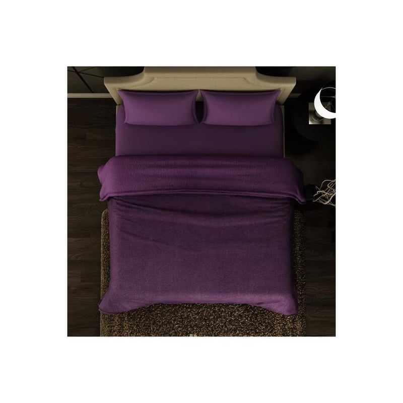 Spaces Cushlon Polyester Fleece Blanket Double Layer Fast Color Feather Touch Innovative Micro Flannel (Solid, 230cmx250cm) - Violet, Skin_Friendly