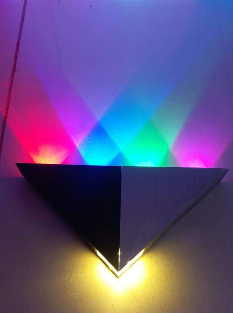 SINOMAN 5 Watts Wall Lamp, Silver, Black, Triangular.