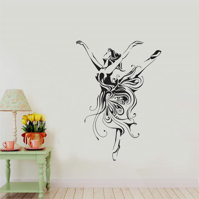 Decoreative Black dansing Girl Wall stickeer