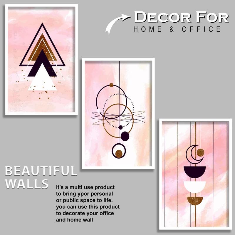 SAF paintings Set of 3 Modern Boho Art Wall Painting For Home And Office ol-COMBO-2088-K3