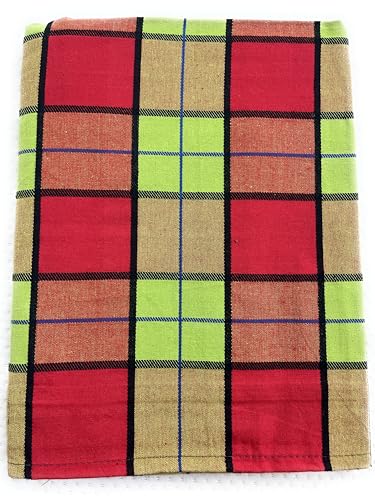 SHIKKRA CHENNIMALAI Special Quality Malar Pure Cotton Blanket | 60" X 90" Inch | Queen Size | Pack of 1 (Grey) (Red)