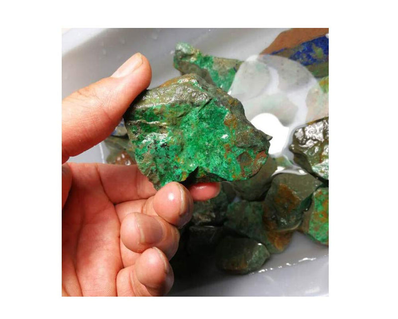 200g Natural Black Green Blue Phoenix Rough Rocks Natural Stones for Arts, Crafts, Tumbling, Cabbing, Polishing, Wire Wrapping, Wicca and Reiki Crystal Healing (Phoenix Stone)