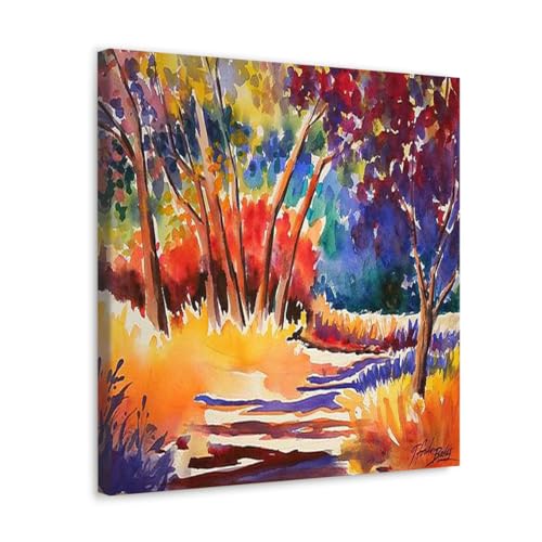 GADGETS WRAP Canvas Gallery Wrap Framed for Home Office Studio Living Room Decoration (17x17inch) - Path To Wonderful