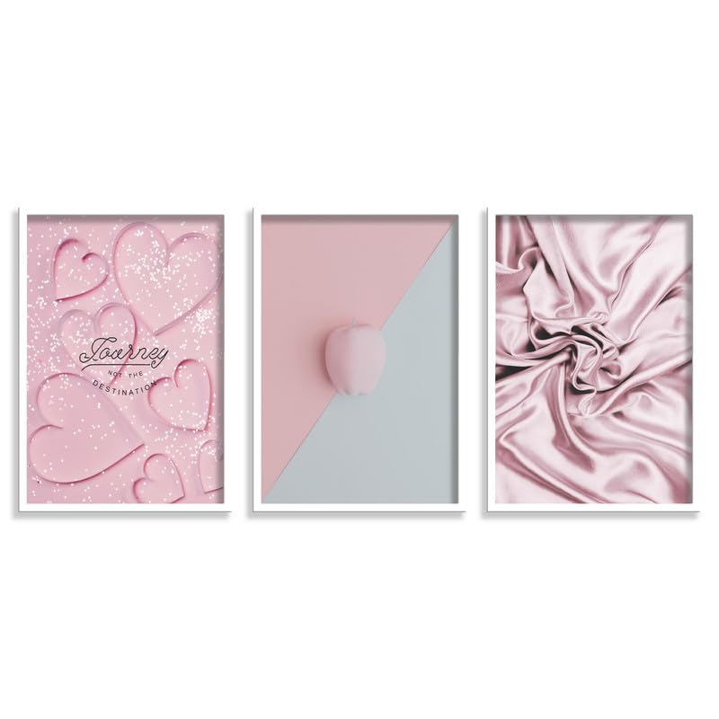 SAF paintings Set of 3 Love Theme Wall Painting for Home Decoration SA-WHITECF33509