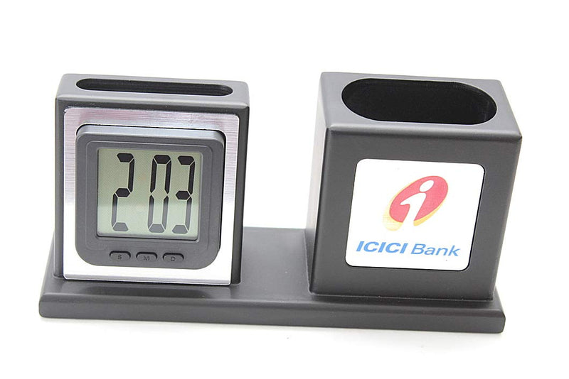 Laps of Luxury® Table Top with Detachable LED Clock, Visiting Card Holder and Tumbler