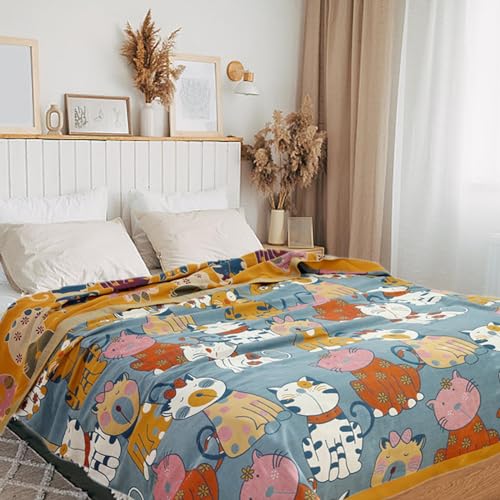 Throw Blanket Quilt Gift Adorable Cotton Quilt for Sofa Living Room