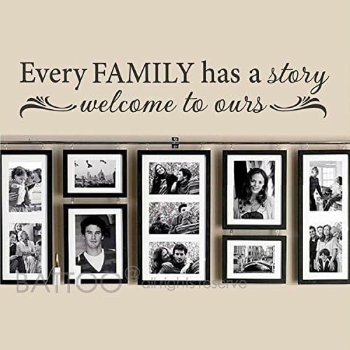 GADGETS WRAP Every Family has a Story Welcome to Ours Vinyl Wall Decal Family Vinyl Lettering Vinyl Wall Art Family Wall Decal Living Room Wall Decal