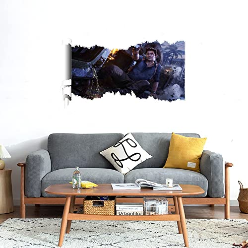 GADGETS WRAP Printed Wall Decal Sticker Scratched Paper Style Wall Decal (90cm x 50cm) - Uncharted 4 Key Art