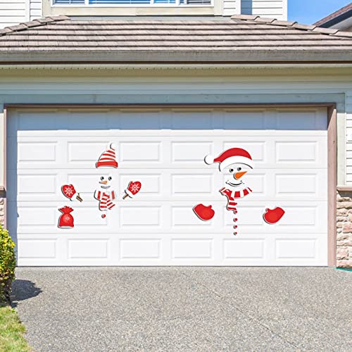 CALANDIS® Snowman Refrigerator Sticker Expression Waterproof Christmas Decor Ct030