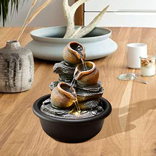 BNF Indoor Waterfall Fountains Mini Waterfall Flowing Water Ornament Waterscape Style B